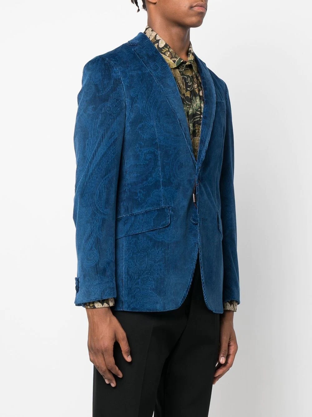 paisley-print corduroy blazer - 3