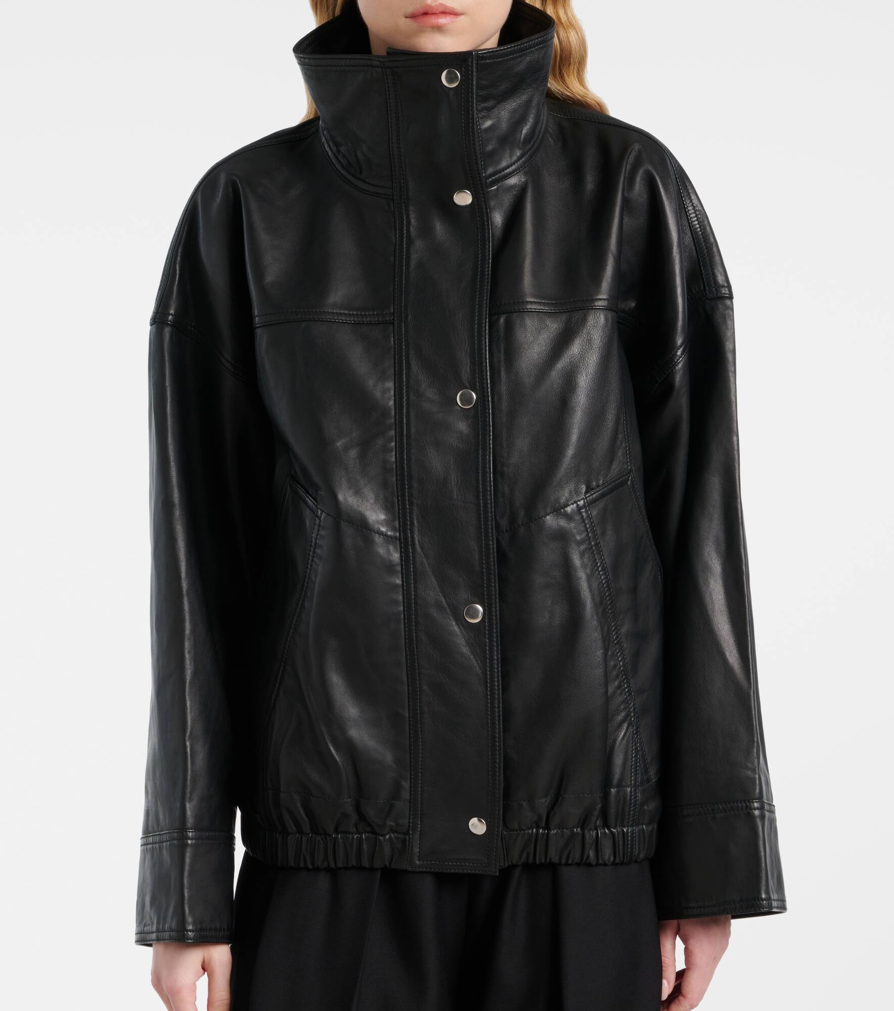 Leather bomber jacket - 6