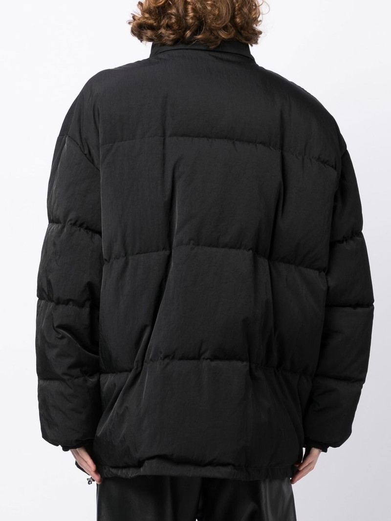 logo-print padded coat 4