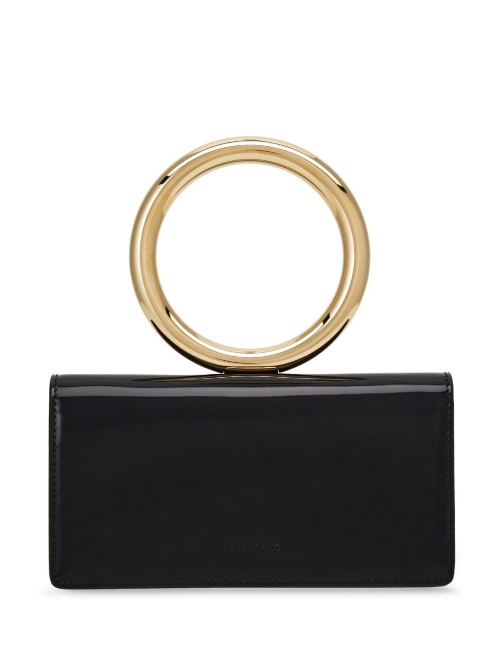 logo-debossed leather purse - 1