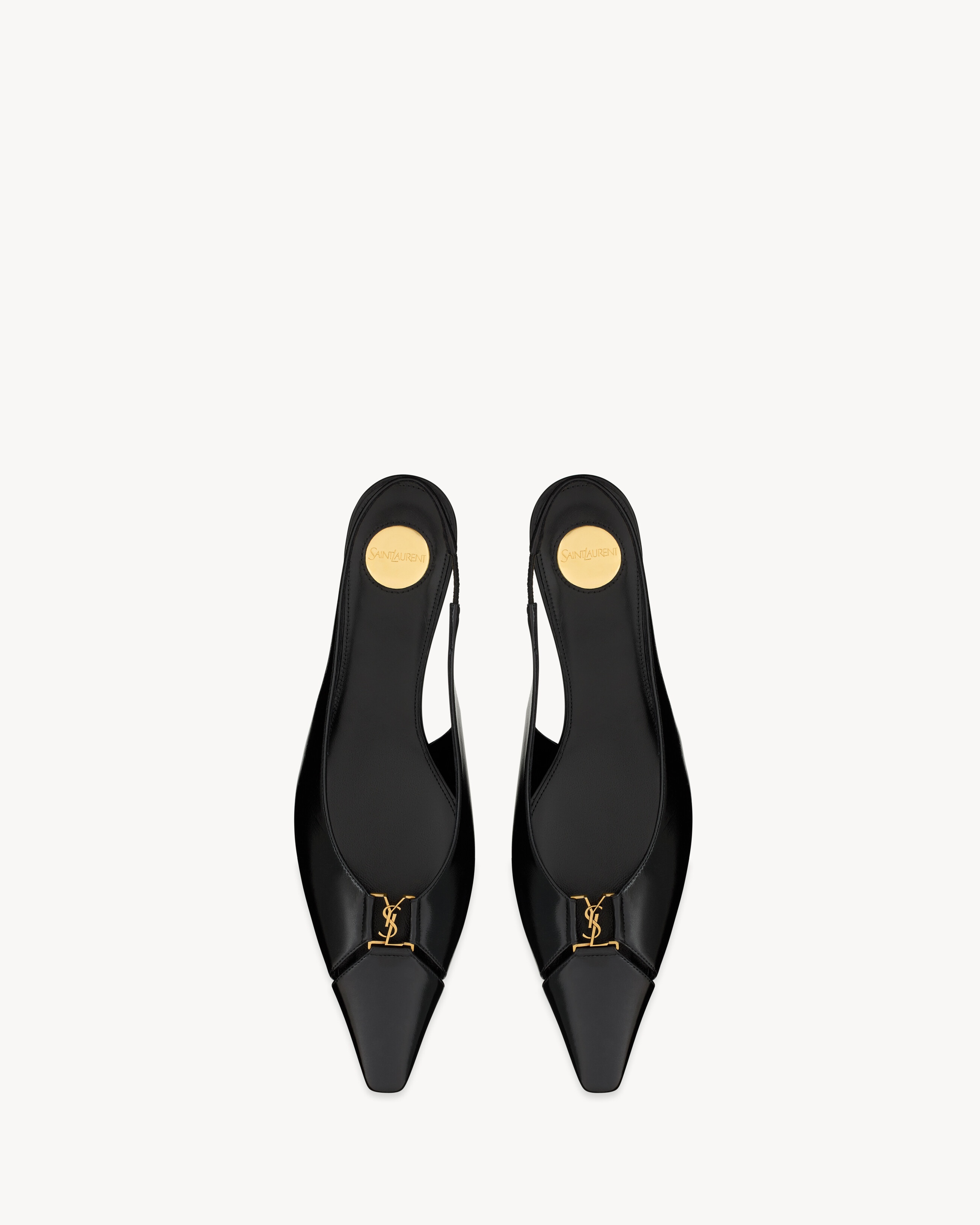 BABYLONE SLINGBACK FLATS IN SMOOTH LEATHER - 3