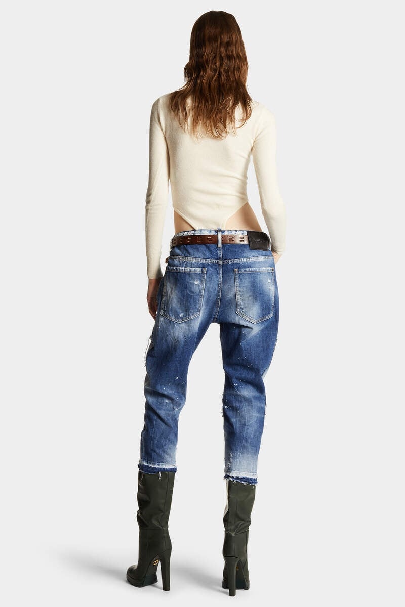 RIPPED WASH COMBAT JEANS - 4