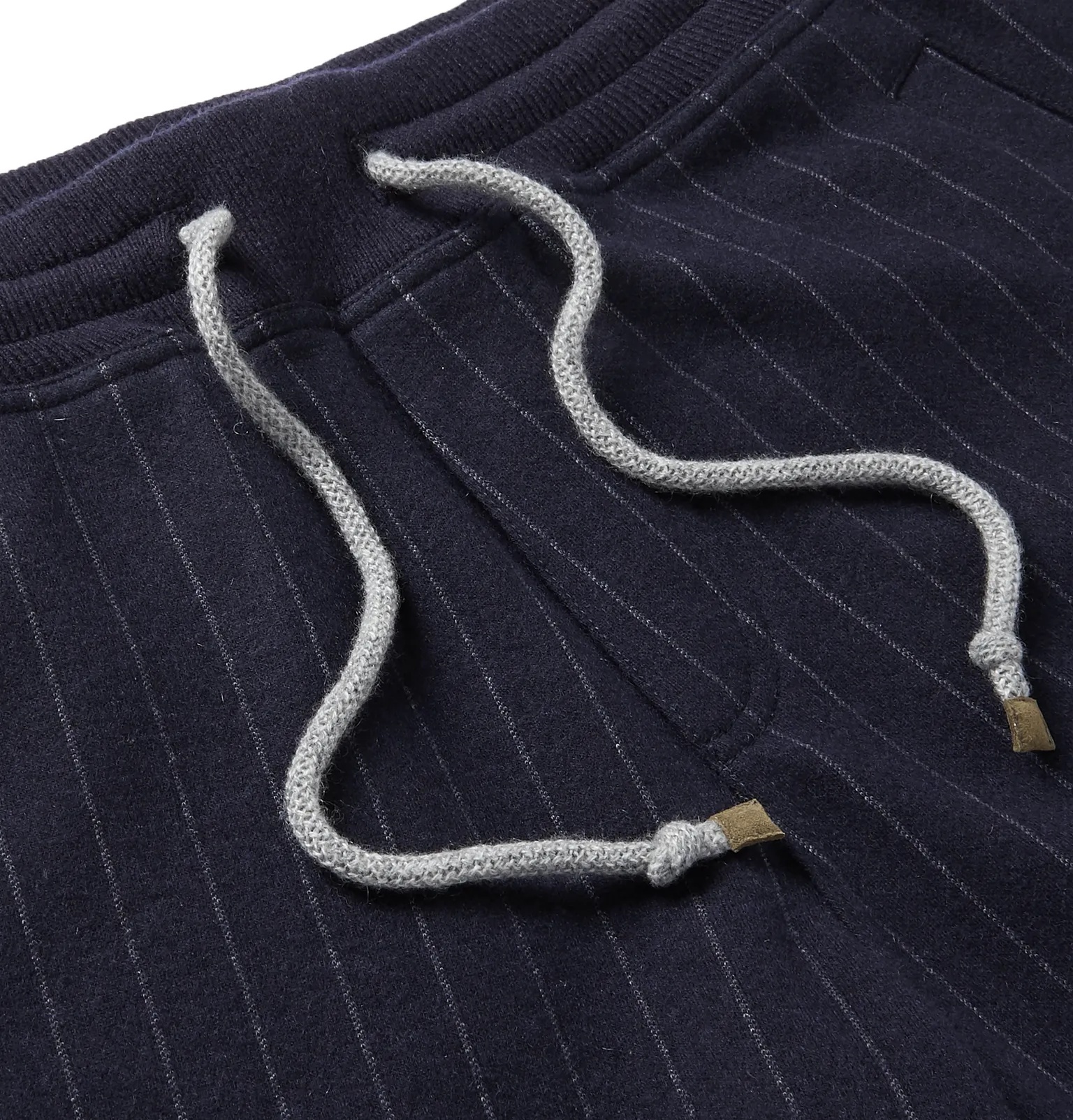 Pinstriped Cashmere and Cotton-Blend Sweatpants - 3