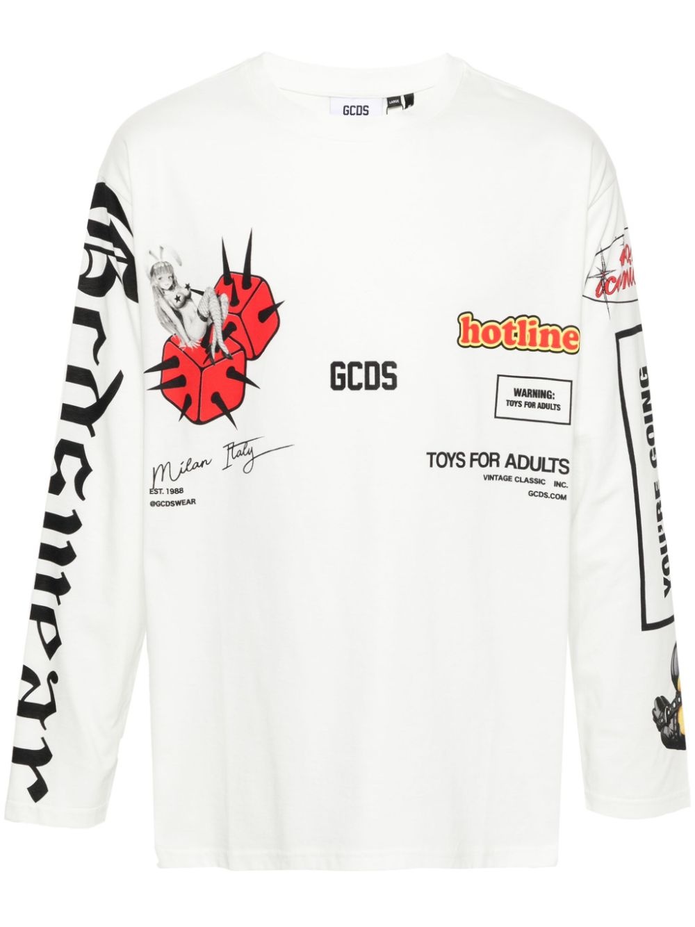 logo-print T-shirt - 1