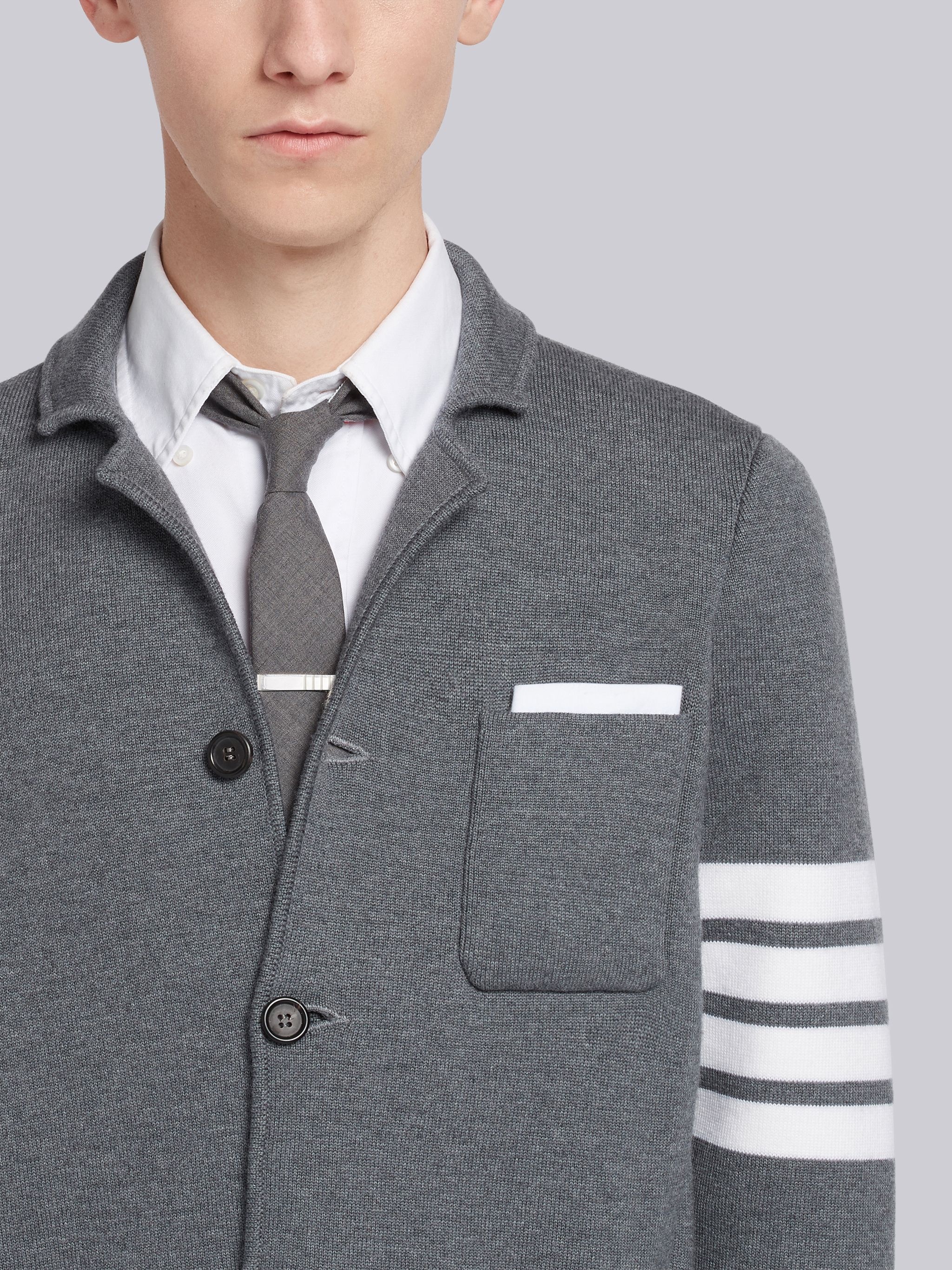 Thom Browne 4-Bar Milano Stitch Sport Coat | REVERSIBLE