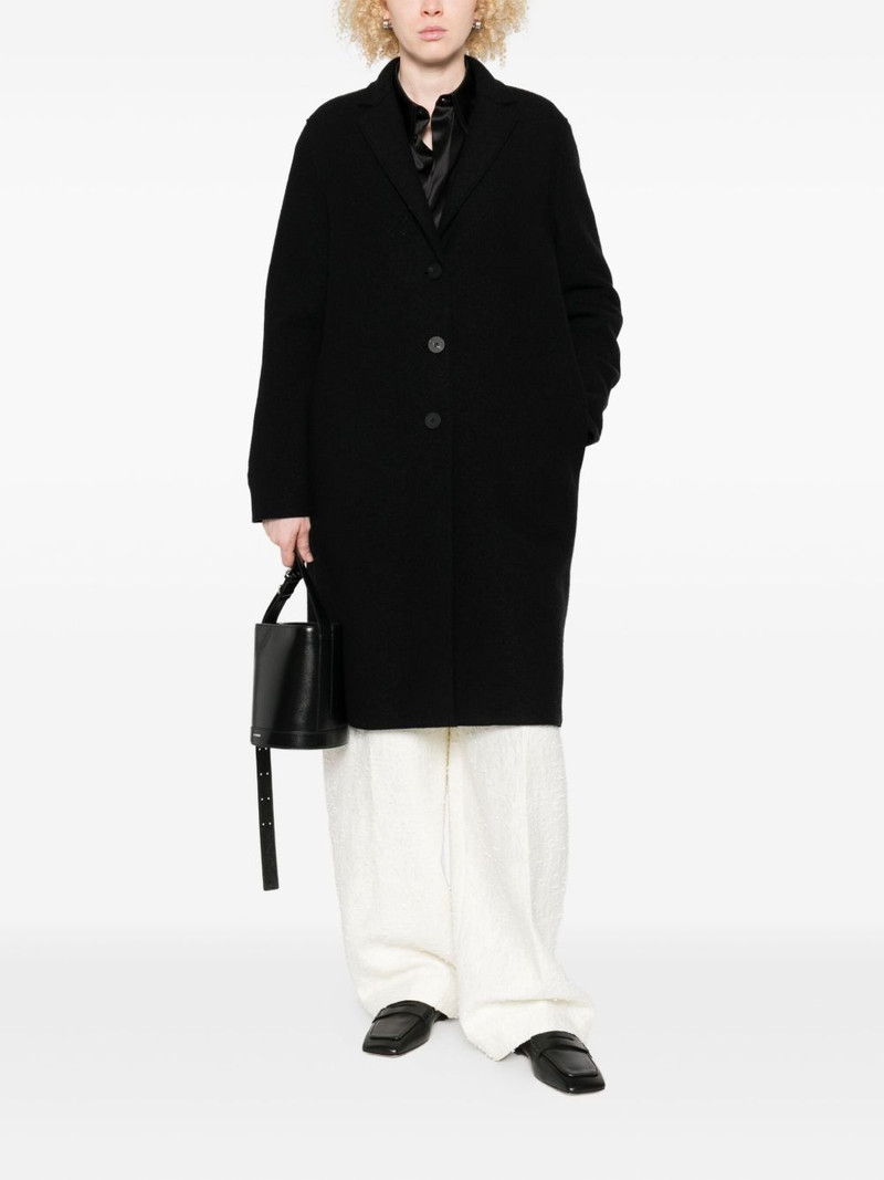 Harris Wharf London button-front wool coat outlook
