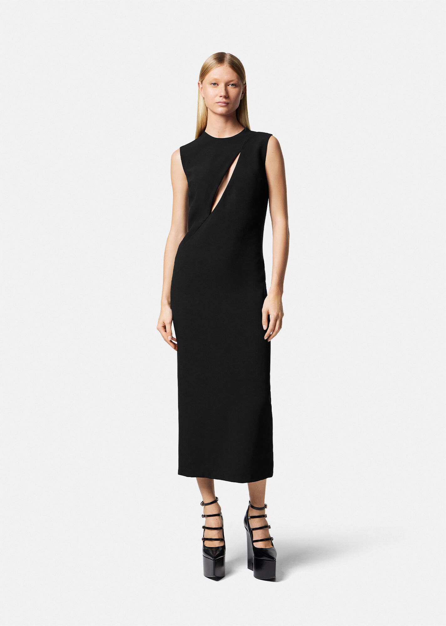 Slashed Midi Sleeveless Dress - 3