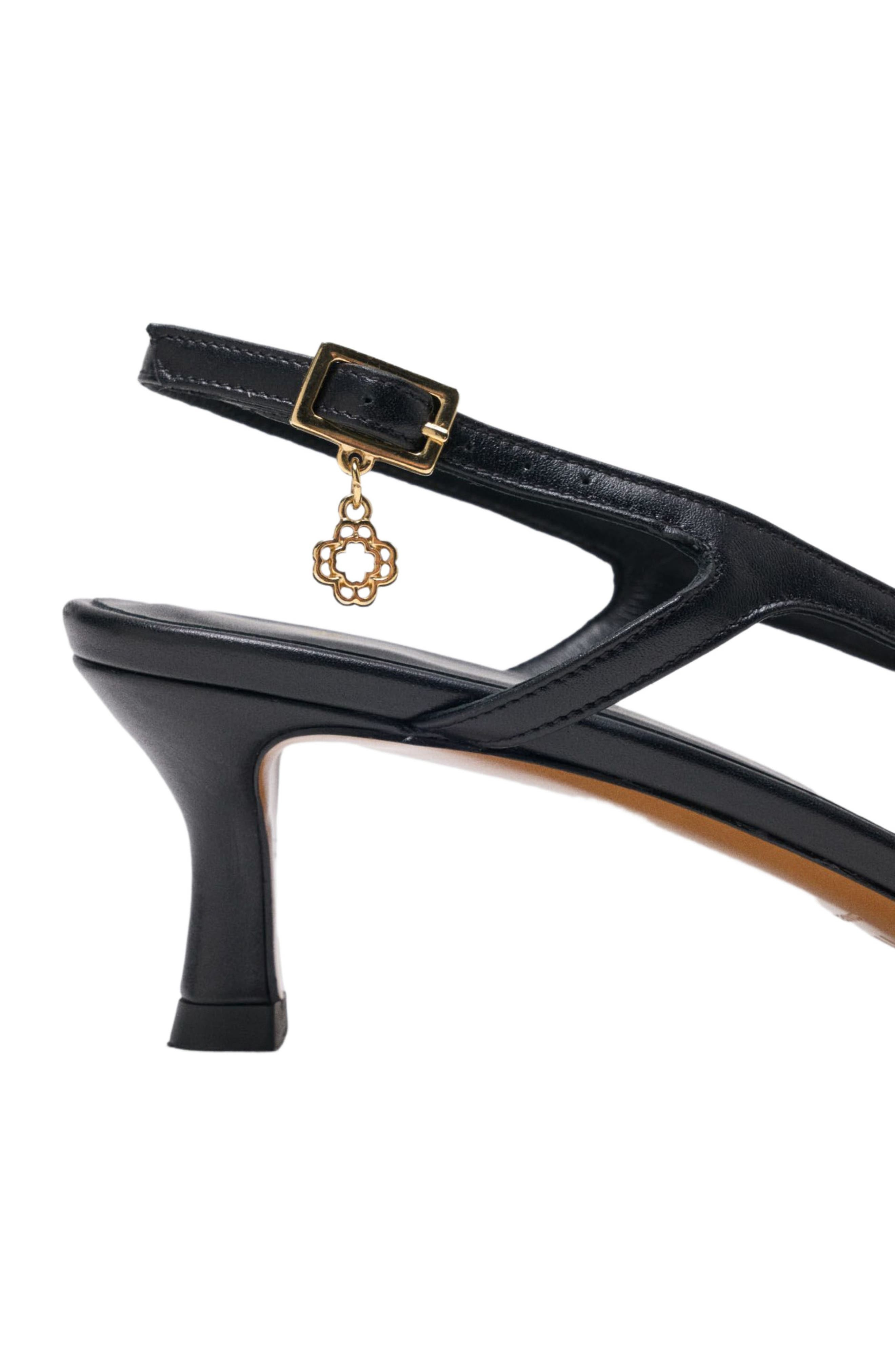 maje Smooth leather slingback pumps in Black at Nordstrom - 6