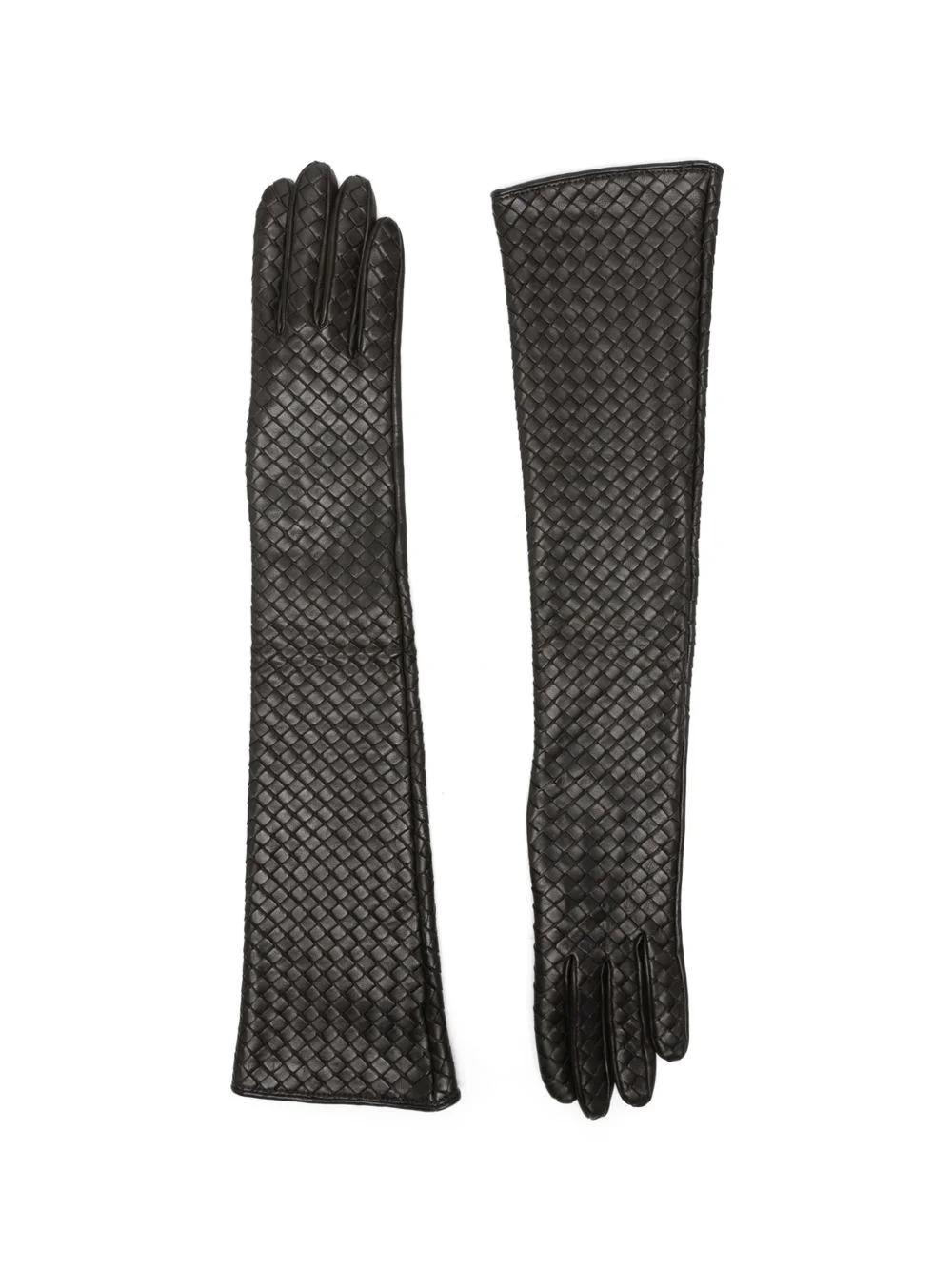 woven long gloves - 1