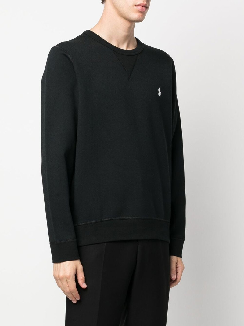 embroidered-logo crew neck jumper 3