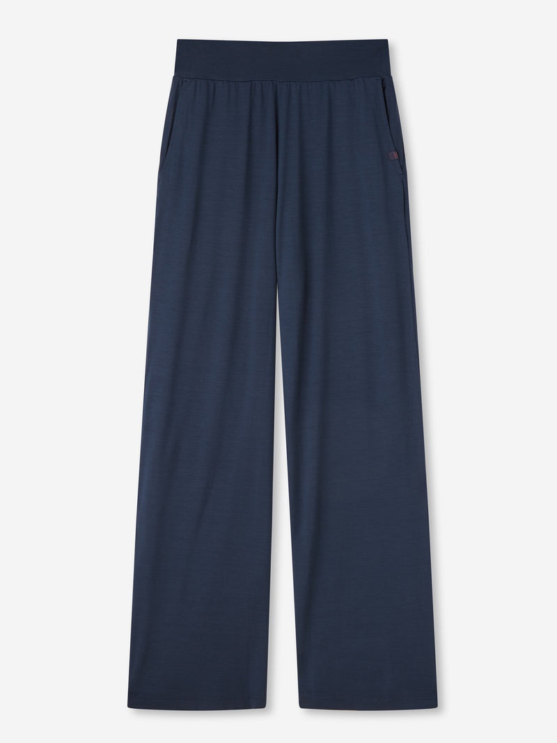 Women's Lounge Trousers Basel Micro Modal Stretch Navy - 1