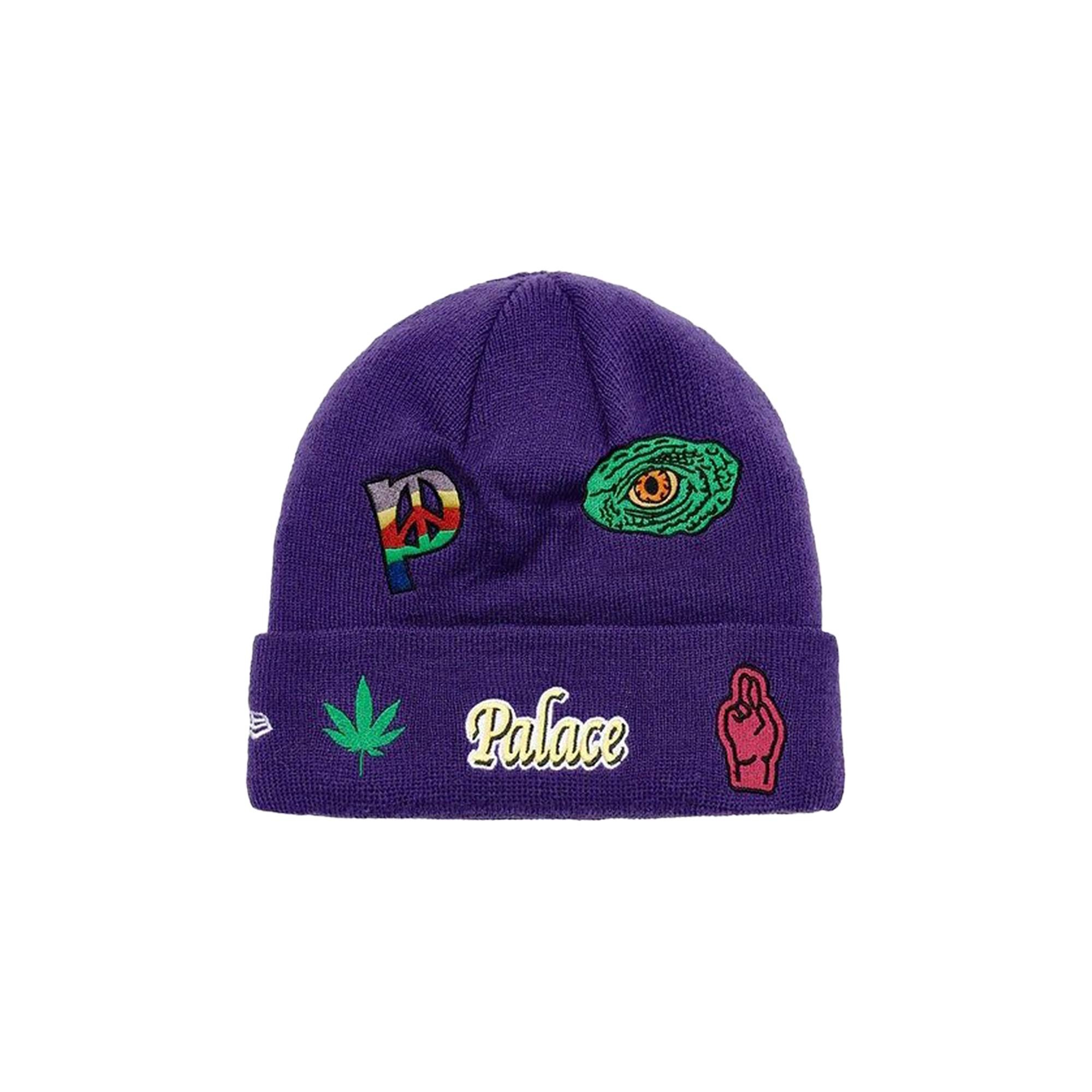 Palace x New Era Jesus Beanie 'Purple' - 2