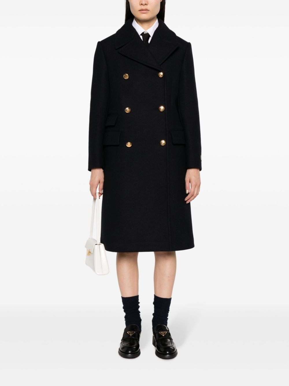 virgin wool double-breasted coat - 2
