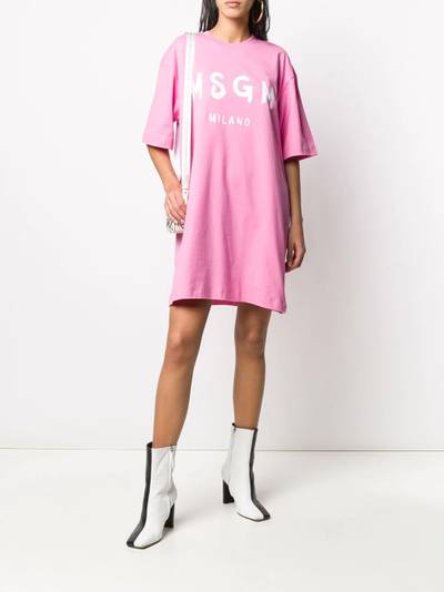 MSGM loose-fit logo T-shirt dress outlook