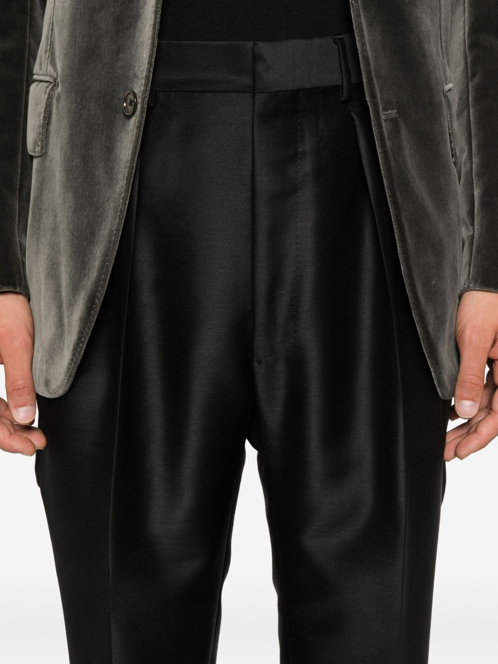 pleat-detail trousers - 5