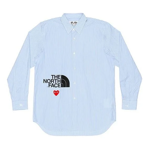 COMME des GARCONS PLAY x The North Face Striped Shirt 'Blue' AE-B202-051-1 - 1