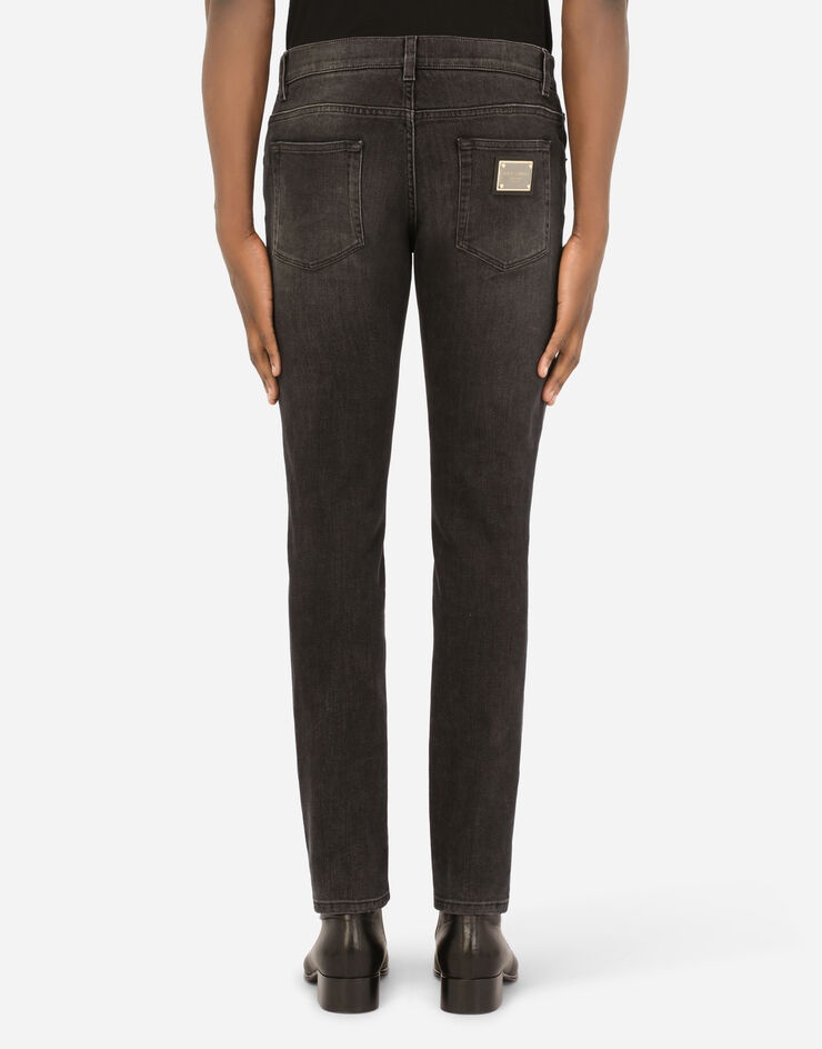 Black wash skinny stretch jeans - 2