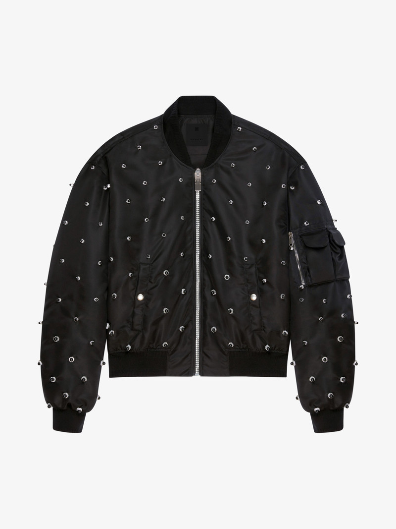 MULTIPOCKETS BOMBER JACKET IN EMBROIDERED JACKET 1