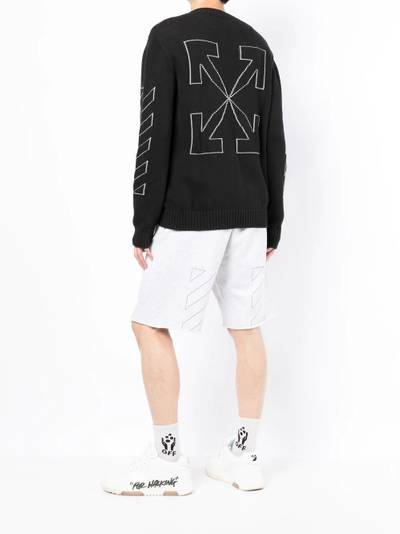 Off-White arrow-print crew-neck jumper outlook