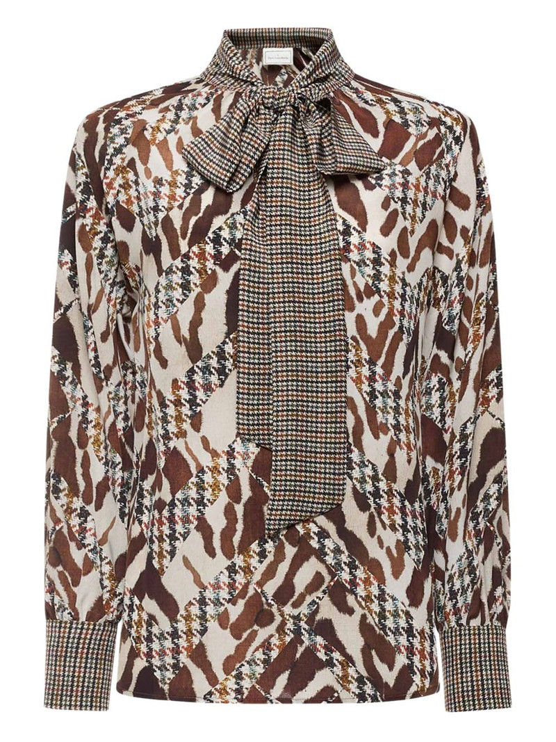 bow-tie neck blouse 1