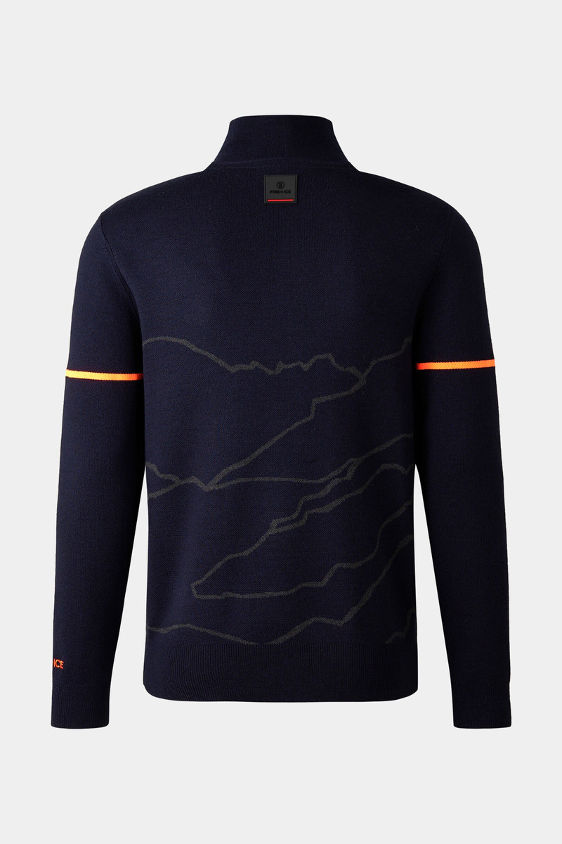 BOGNER Andrian Half-zippered sweater in Dark blue outlook