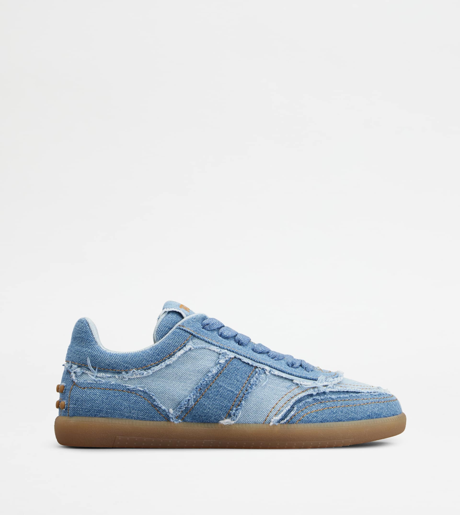 TOD'S TABS SNEAKERS IN DENIM - LIGHT BLUE, BLUE - 1