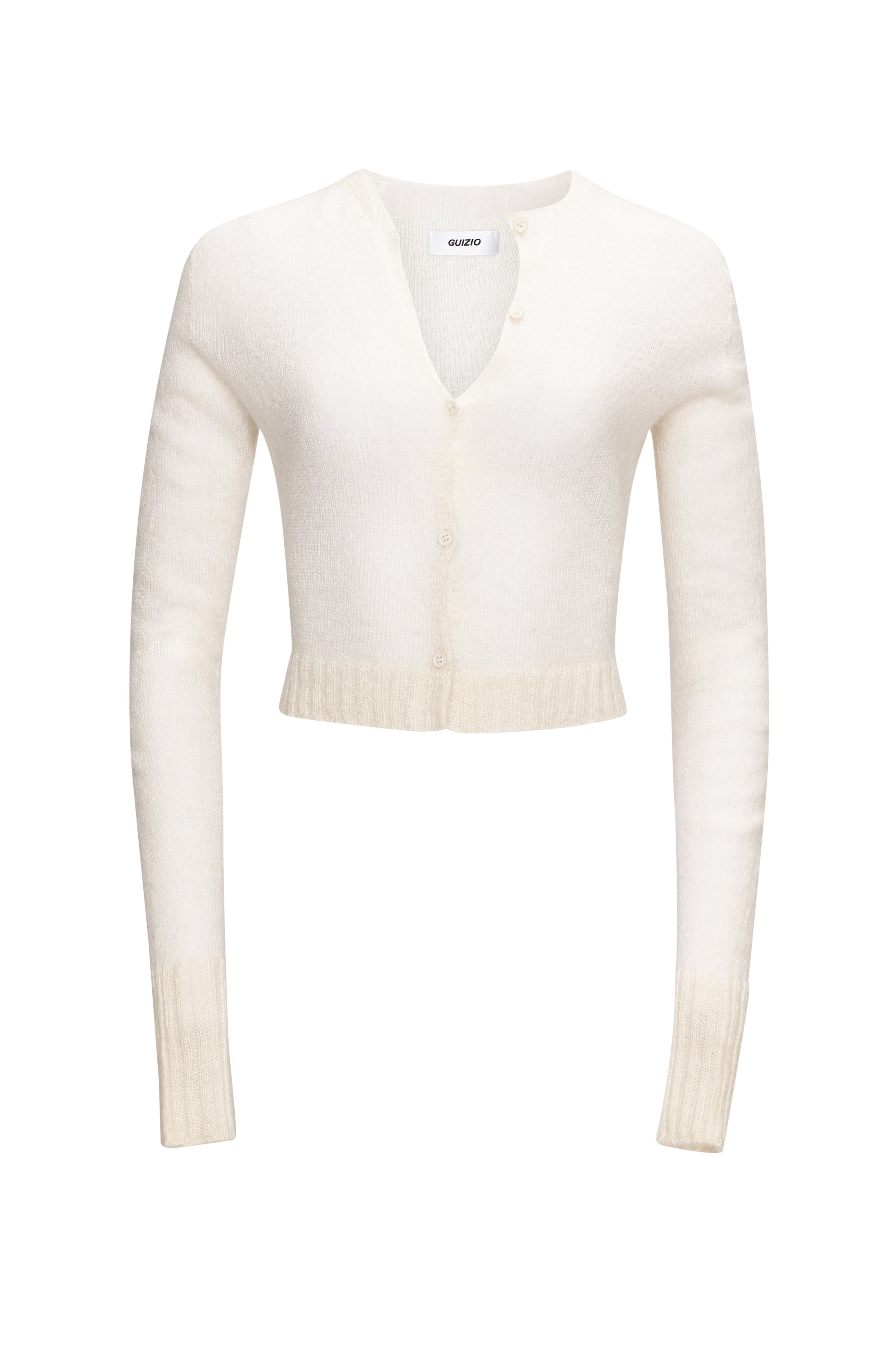 MOHAIR RIBBED CARDIGAN - 1