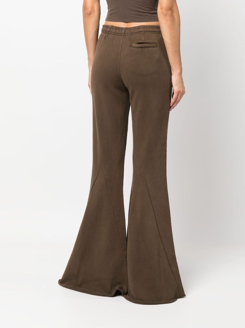 washed-effect flared trousers - 4