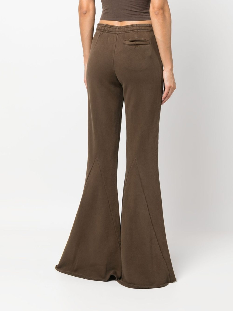 washed-effect flared trousers 4