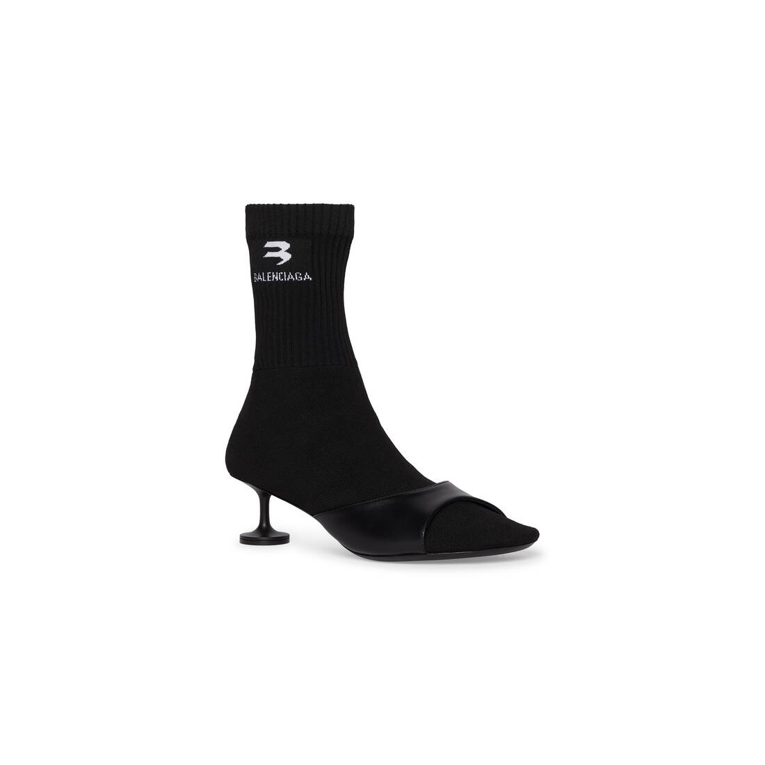Women's Sock 50mm Bootie in Black - 2