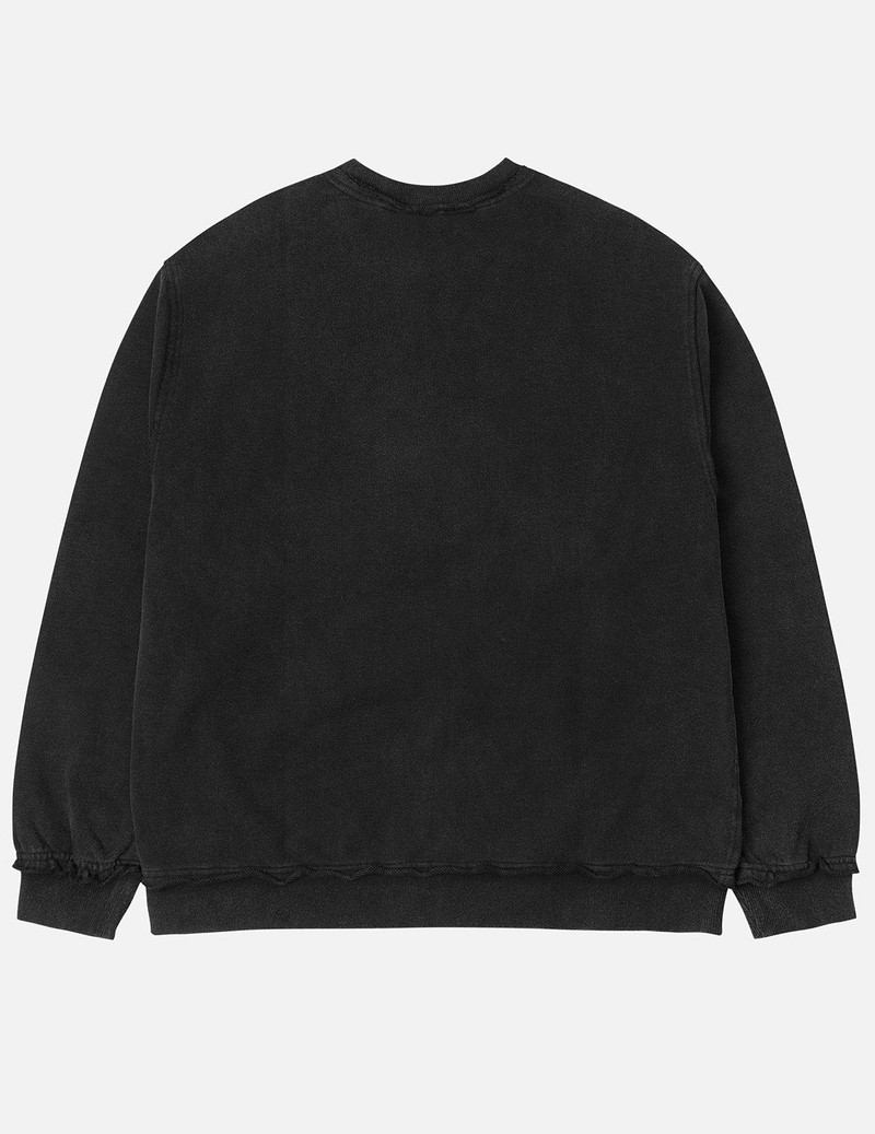 Acid-wash and Distressed Seagull Appliqué Relax Fit Sweatshirt 4