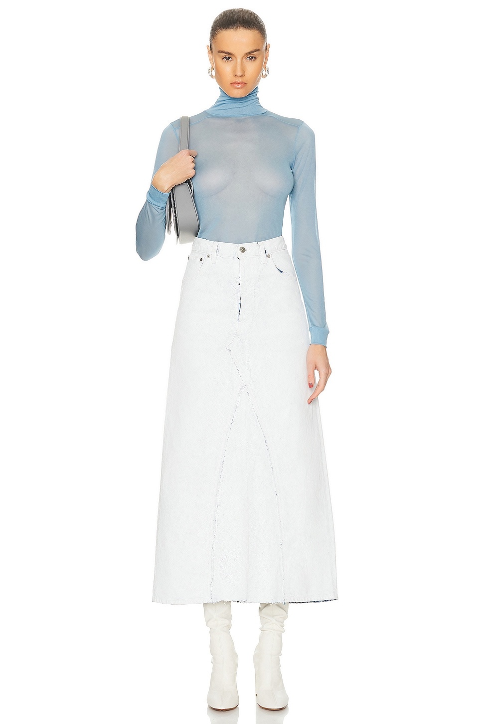 Maison Margiela 'Bianchetto’ Skirt Maison Margiela Long Skirt - Black | Garmentory