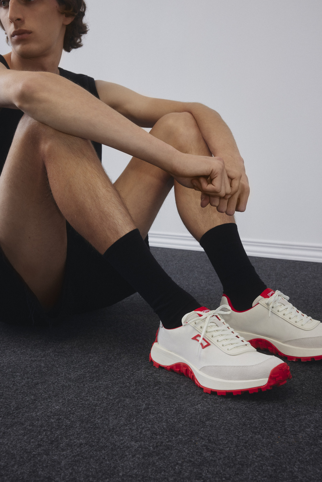 White Recycled PET and Nubuck Sneakers for Men. - 2