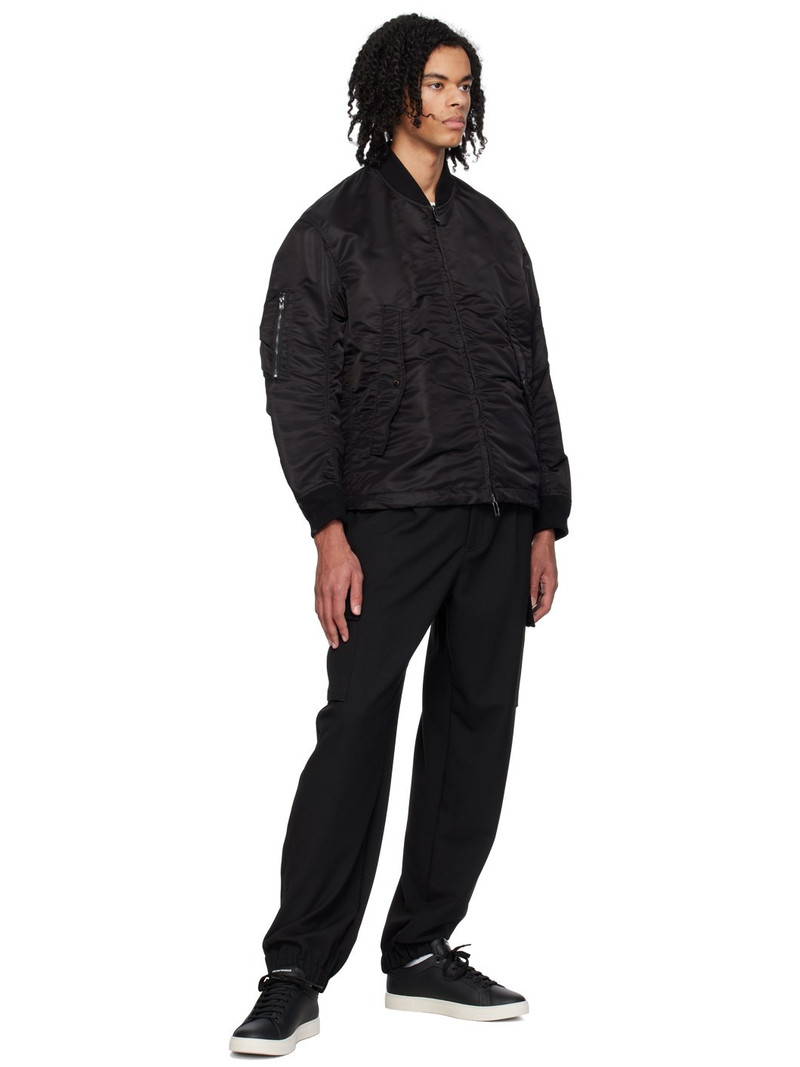 EMPORIO ARMANI Black Pocket Cargo Pants outlook