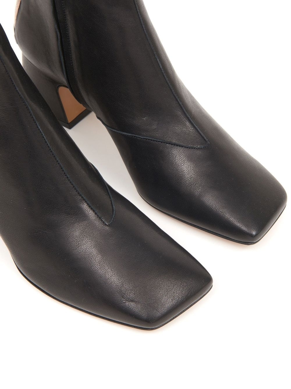 square-toe heeled boots - 4