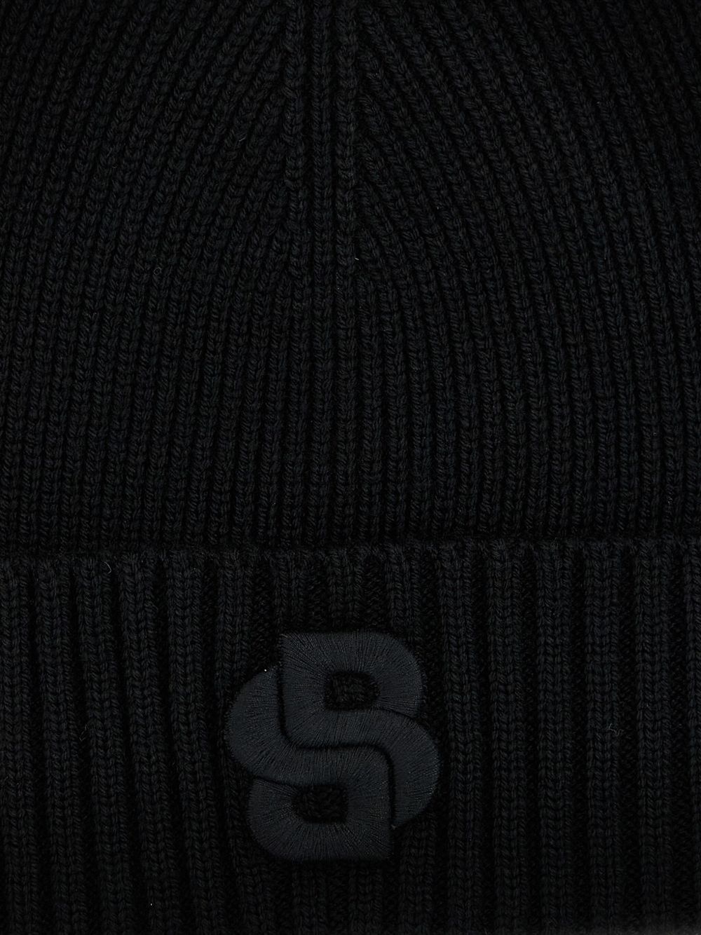 embroidered-logo beanie - 3