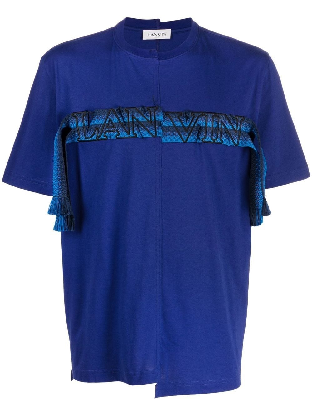 logo-embroidered cotton T-shirt - 1