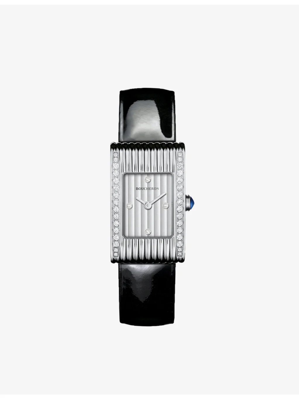 WA030505 Reflet stainless-steel, diamond and leather quartz watch - 1