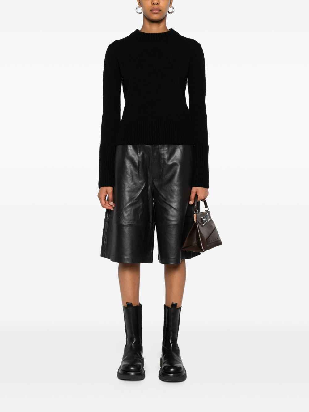 ribbed-cuff wool sweater - 2
