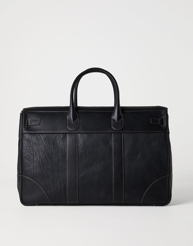 Brunello Cucinelli Grained calfskin country bag outlook