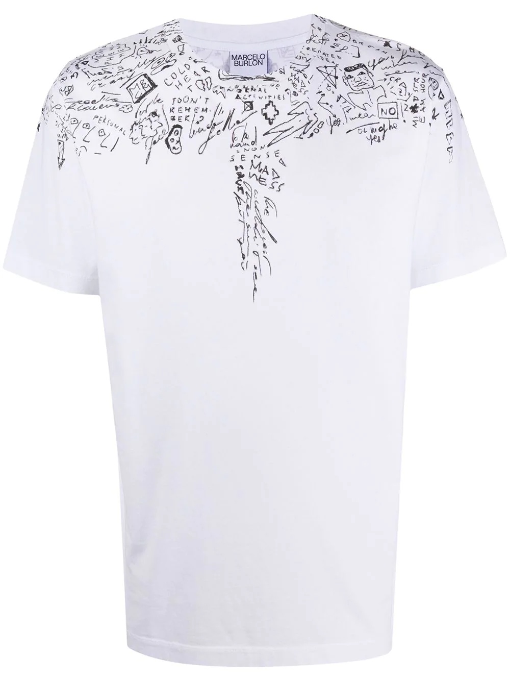 Wings doodle-print T-shirt - 1