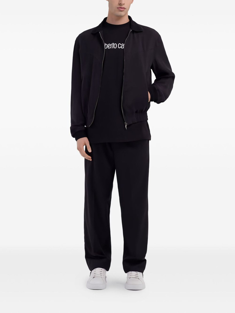 Roberto Cavalli ribbed-collar bomber jacket outlook