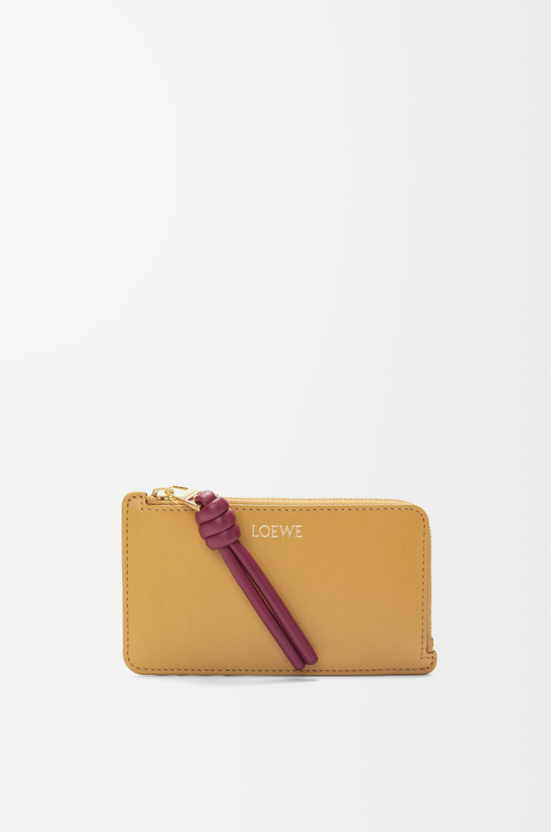Knot coin cardholder in shiny nappa calfskin 1