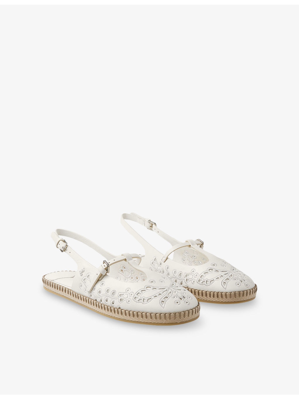 Amiee Leather Flat Espadrilles - 3