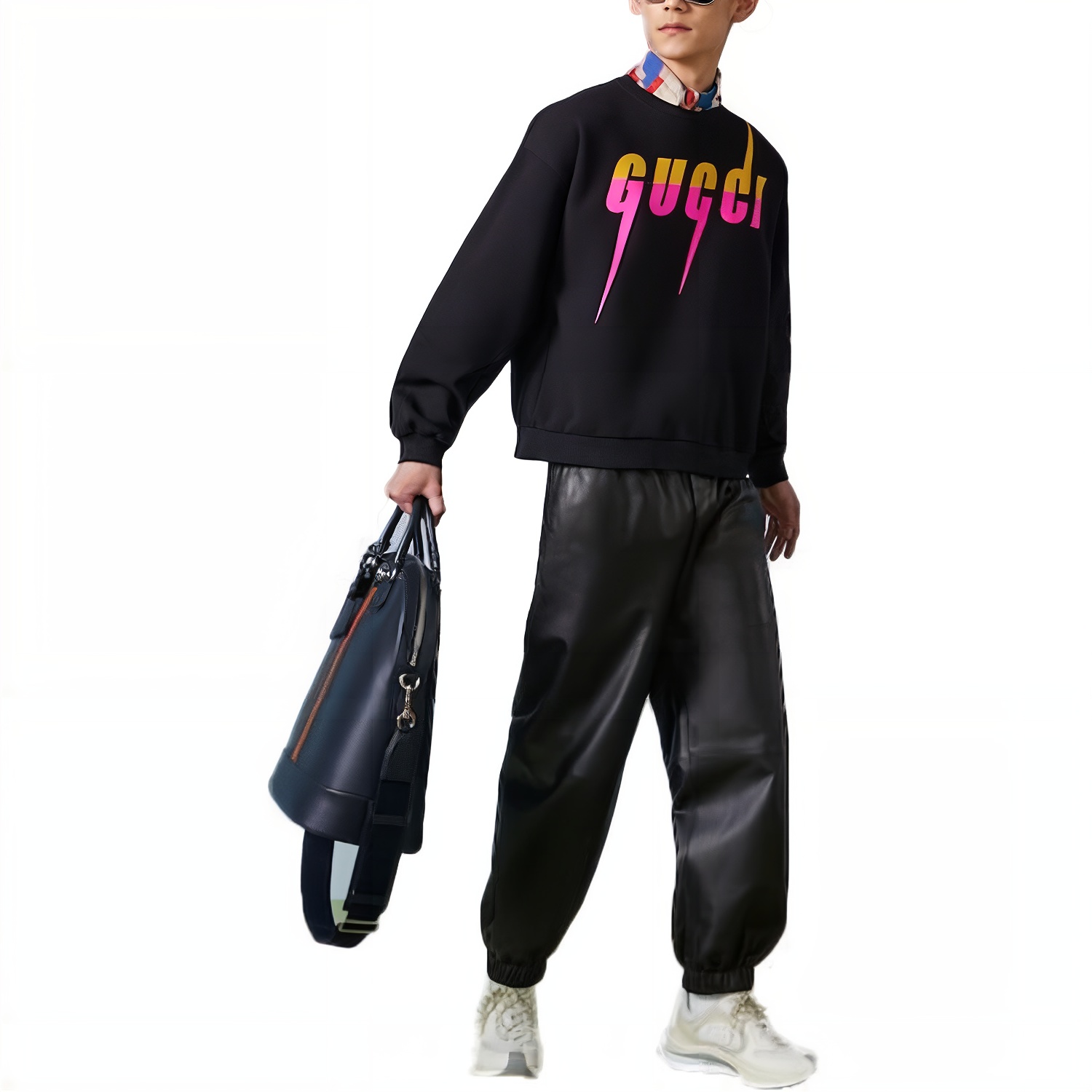 GUCCI Cotton jersey printed sweatshirt with Gucci Blade print 'Black' 715919-XJFL9-1152 - 2