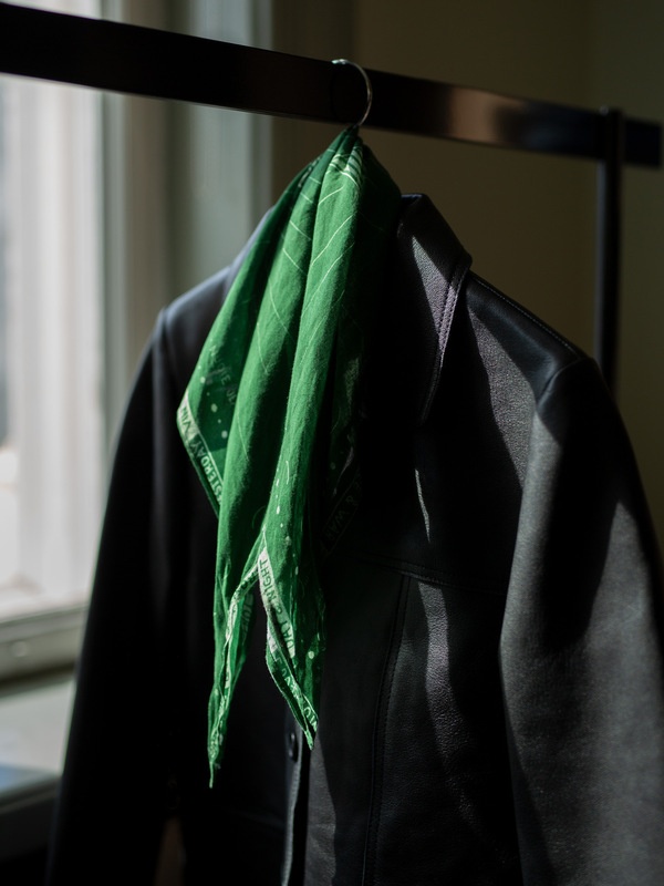 Ingrid Bandana Counterpoints Dark Green - 2