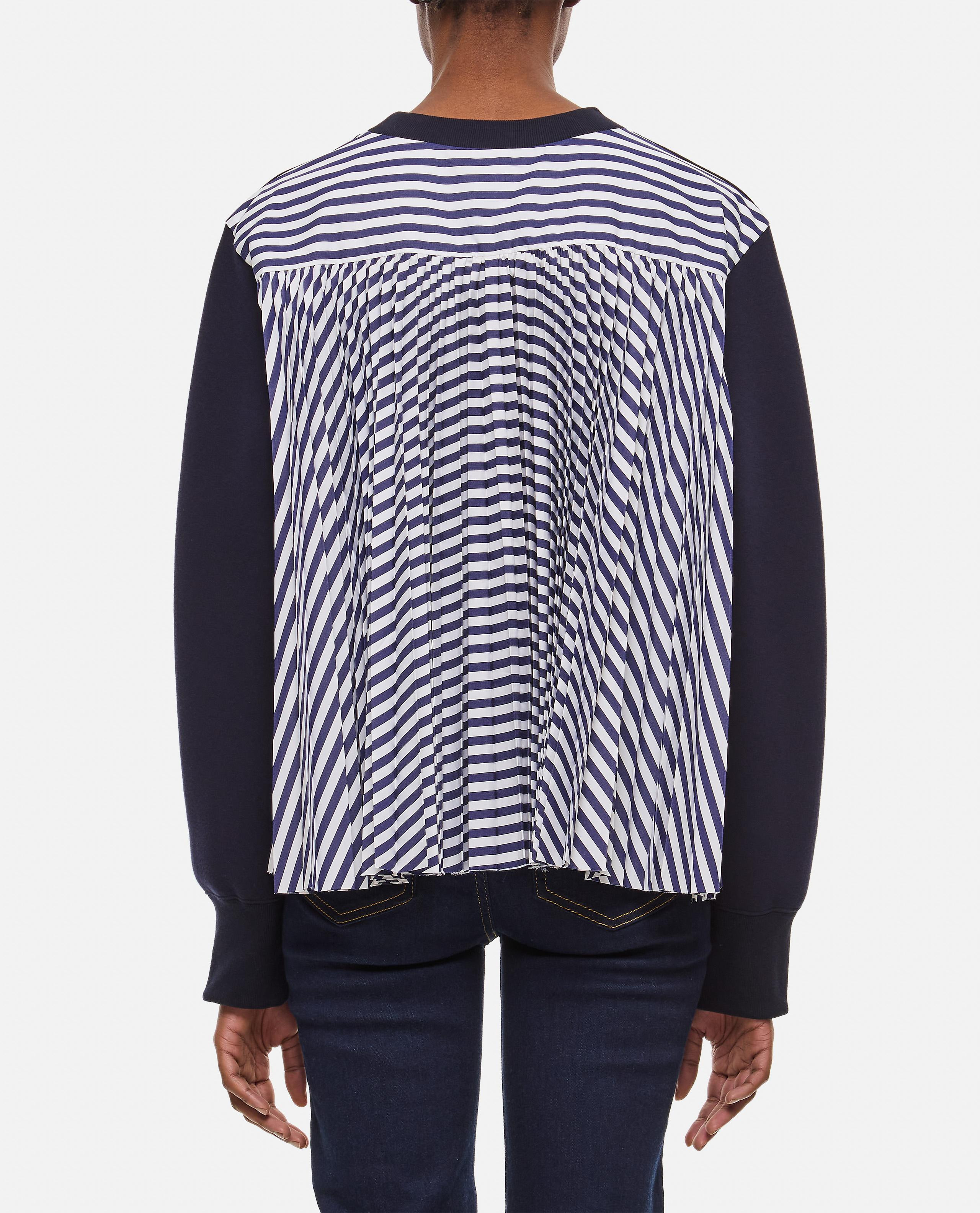 SWEATSHIRT WITH PLEATED FABRIC BACK - 3