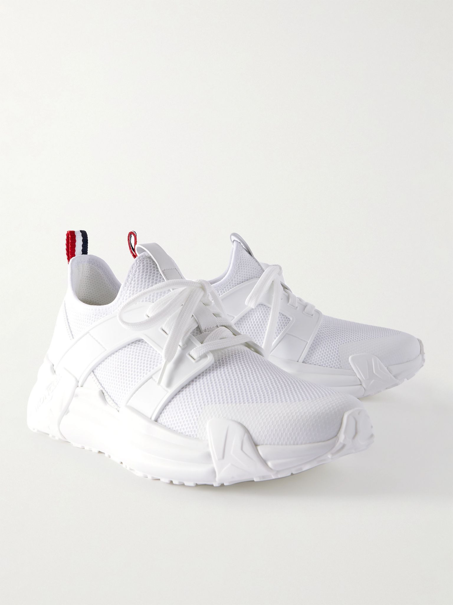 Lunarove Rubber and Leather-Trimmed Neoprene Sneakers White - 4
