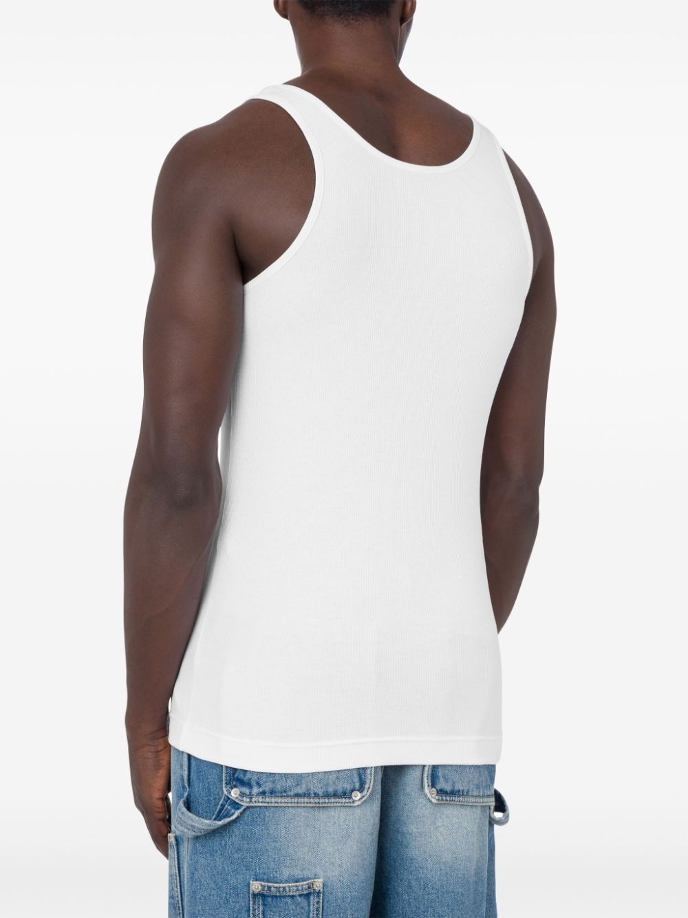 slogan-print tank top - 3
