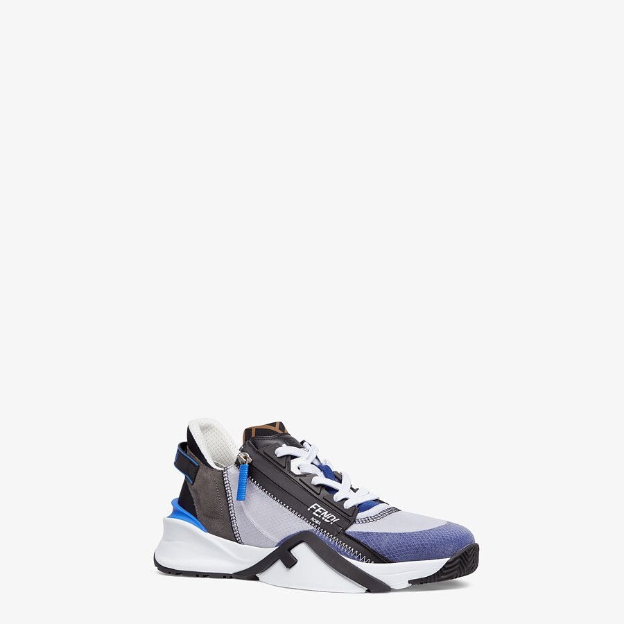 Blue nylon low-tops - 2